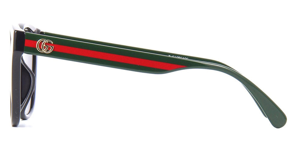 Gucci® GG0855SK GUC GG0855SK 001 56 - Black/Green Sunglasses