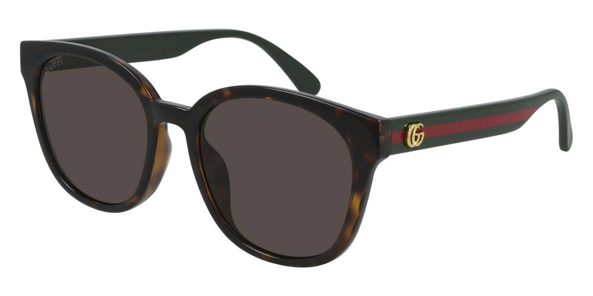 Gucci® GG0855SK GUC GG0855SK 003 56 - Havana/Green Sunglasses