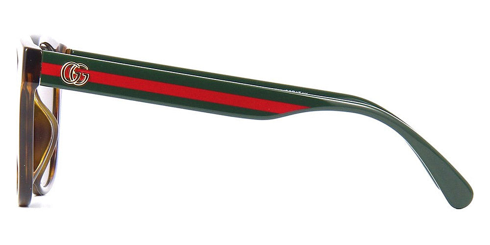 Gucci® GG0855SK GUC GG0855SK 003 56 - Havana/Green Sunglasses