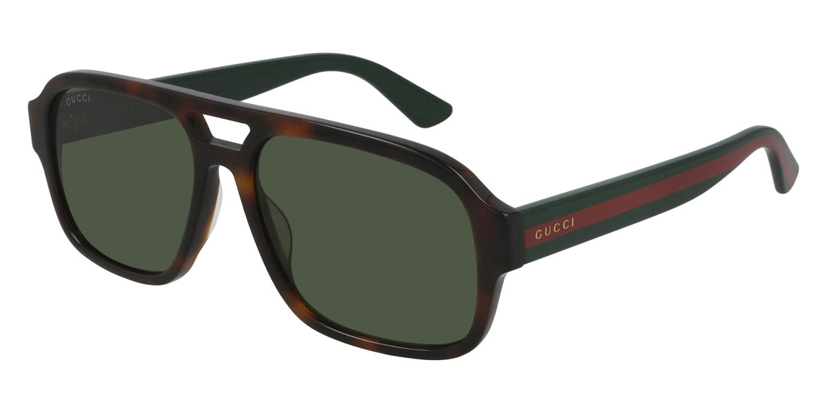 Gucci® GG0925S GUC GG0925S 002 58 - Havana/Green Sunglasses