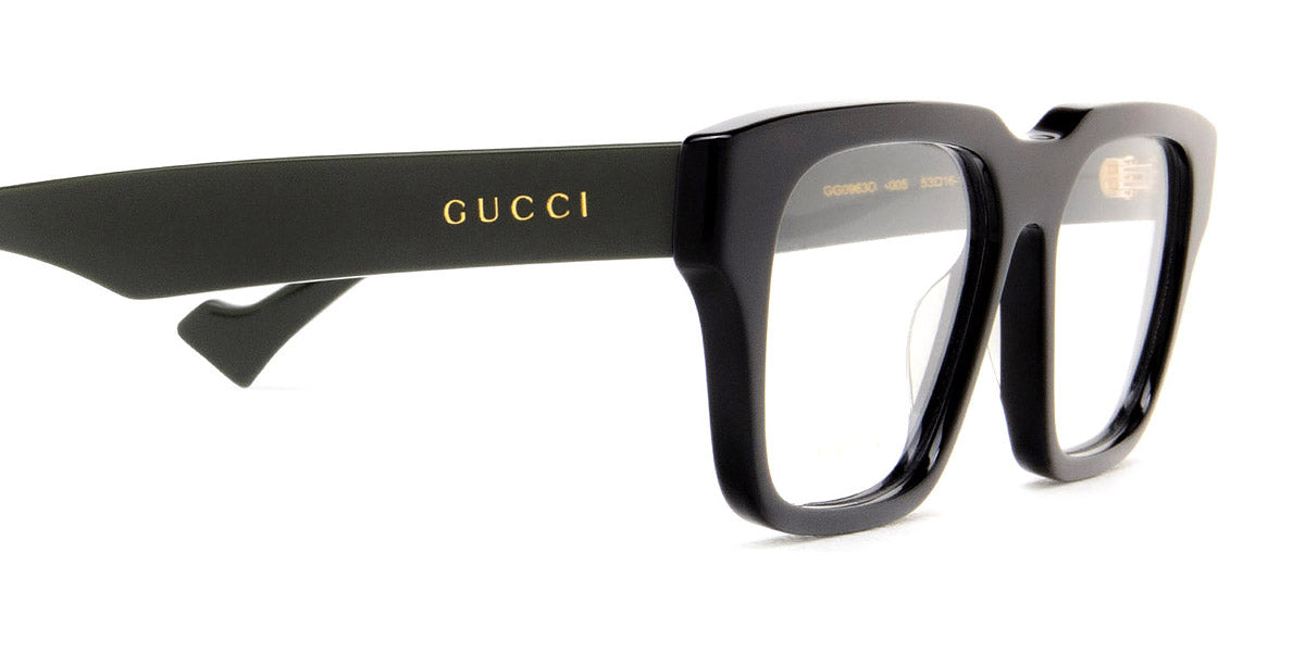 Gucci® GG0963O GUC GG0963O 005 53 - Black/Green Eyeglasses
