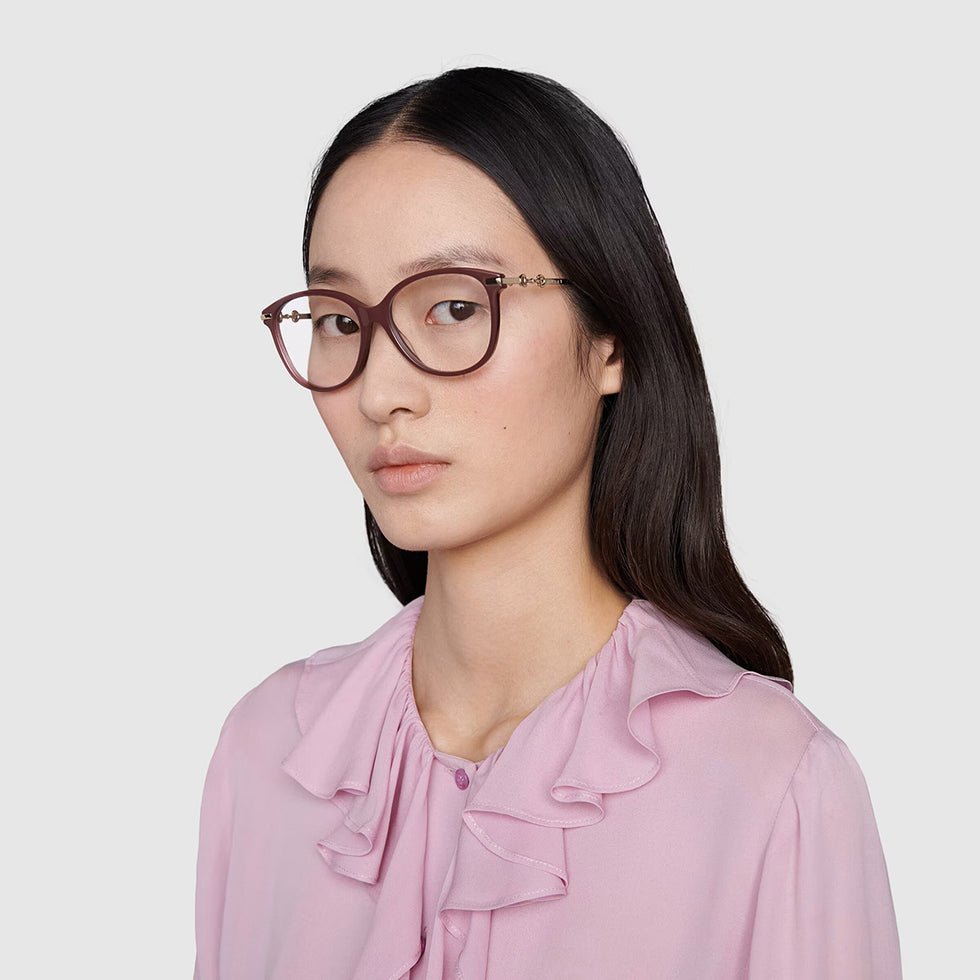 Gucci® GG0967O GUC GG0967O 003 53 - Brown/Gold Eyeglasses