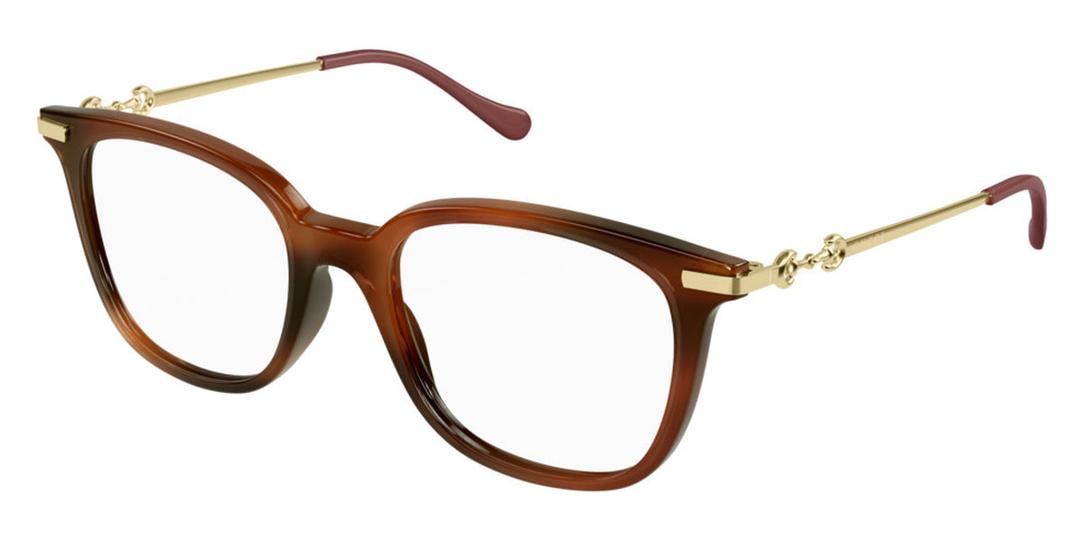 Gucci® GG0968O GUC GG0968O 002 50 - Havana/Gold Eyeglasses