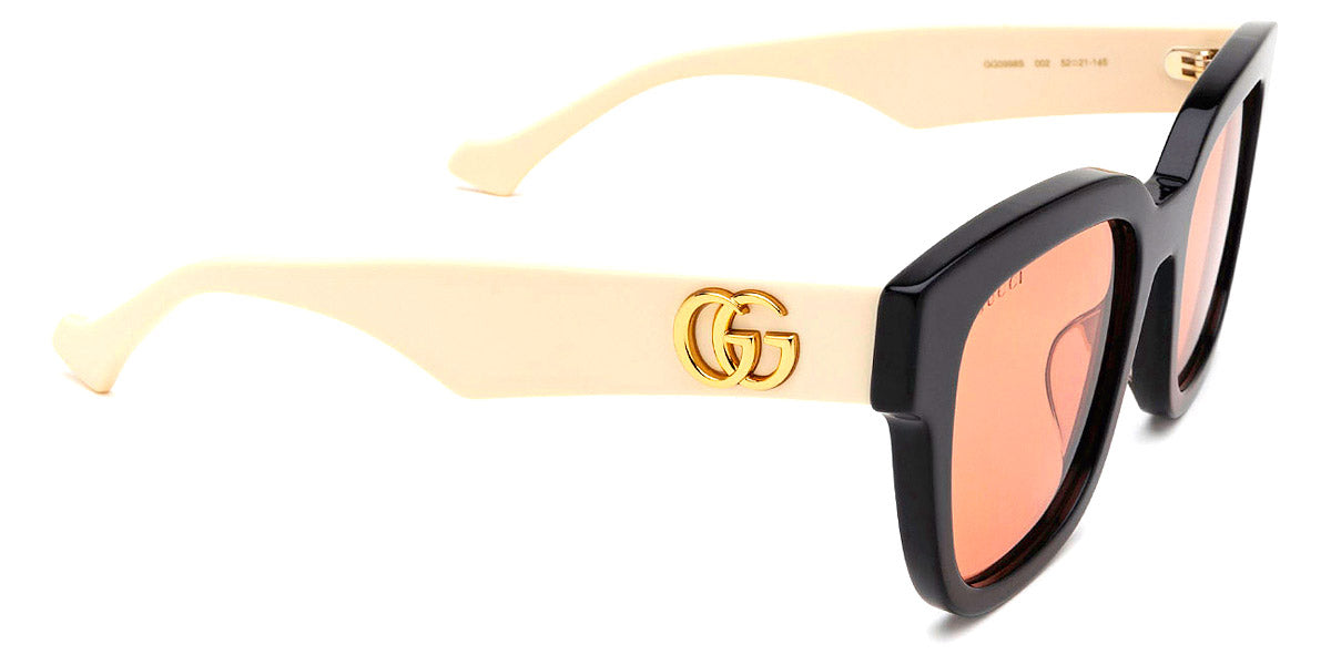 Gucci® GG0998S GUC GG0998S 002 52 - Black/White Sunglasses