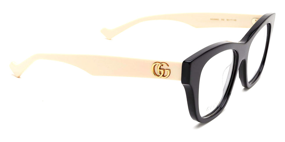 Gucci® GG0999O GUC GG0999O 002 52 - Black/White Eyeglasses