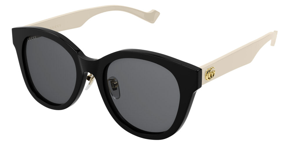 Gucci® GG1002SK GUC GG1002SK 004 56 - Black/White Sunglasses