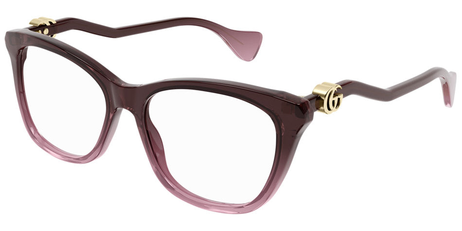 Gucci® GG1012O GUC GG1012O 003 54 - Burgundy Eyeglasses