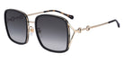 Gucci® GG1016SK GUC GG1016SK 001 58 - Black/Gold Sunglasses