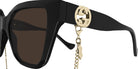 Gucci® GG1023S Sunglasses - Black / Brown