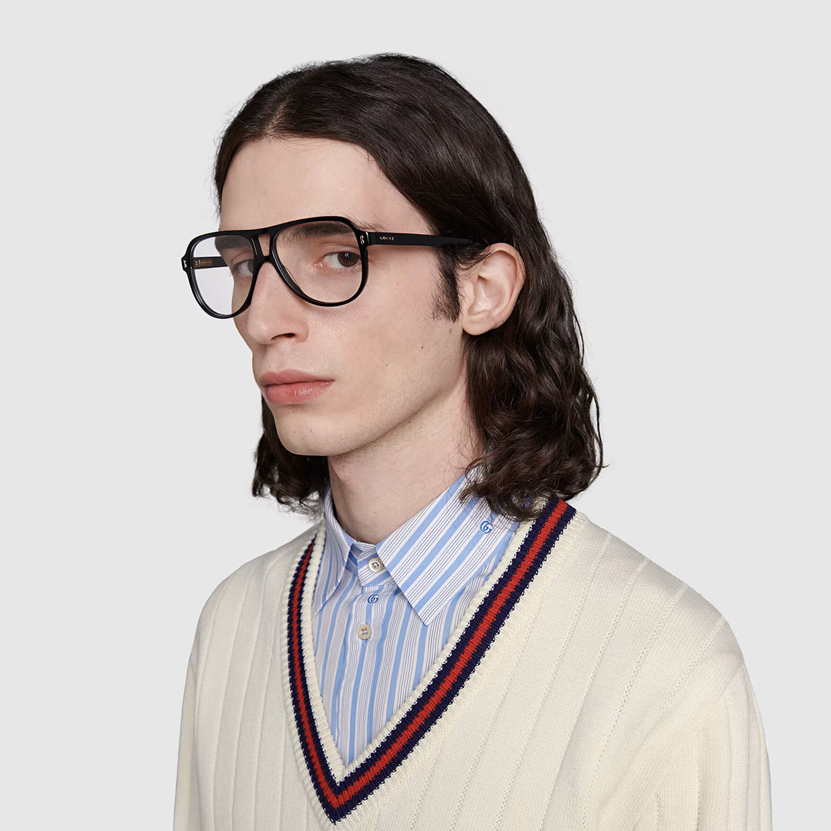 Gucci® GG1044O GUC GG1044O 001 57 - Black Eyeglasses