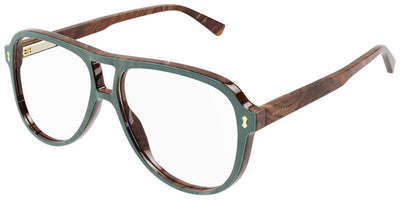 Gucci® GG1044O GUC GG1044O 003 57 - Blue/Brown Eyeglasses