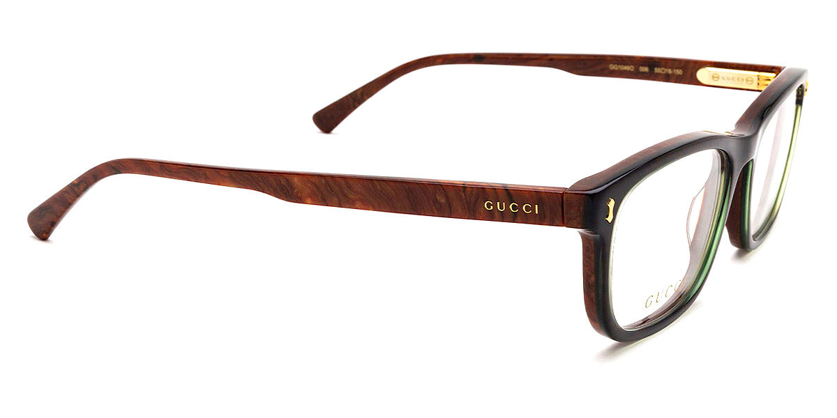 Gucci® GG1046O GUC GG1046O 006 55 - Green/Brown Eyeglasses