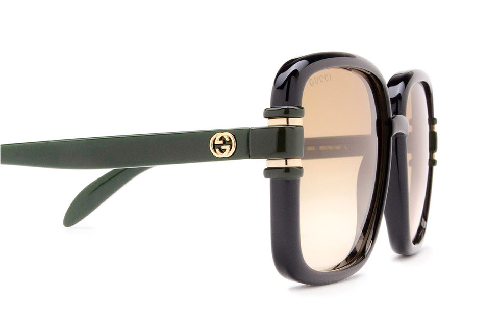 Gucci® GG1066S GUC GG1066S 003 59 - Black/Green Sunglasses