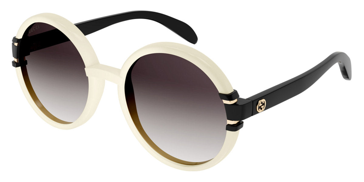 Gucci® GG1067S GUC GG1067S 003 58 - Ivory/Black Sunglasses