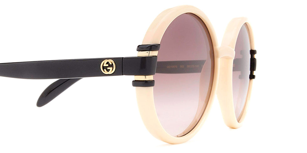 Gucci® GG1067S GUC GG1067S 003 58 - Ivory/Black Sunglasses