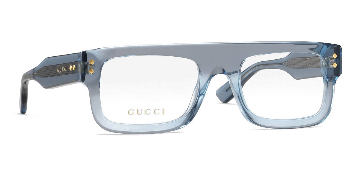 Gucci® GG1085O GUC GG1085O 004 52 - Light-Blue Eyeglasses