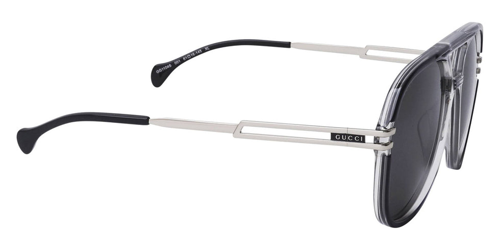 Gucci® GG1104S GUC GG1104S 001 61 - Gray/Silver Sunglasses