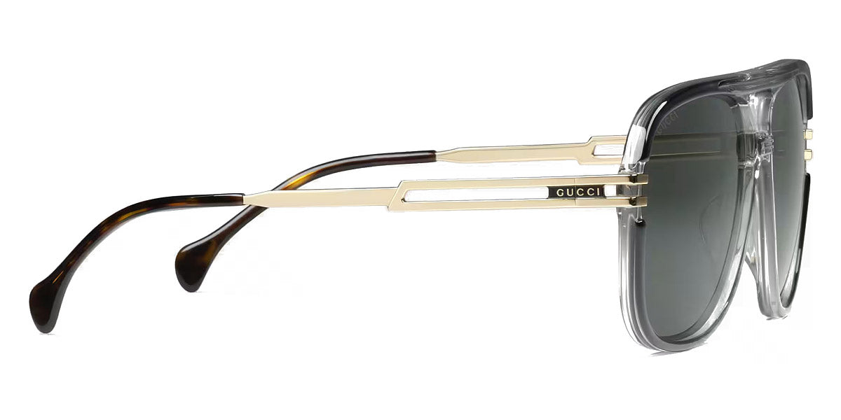 Gucci® GG1105S GUC GG1105S 001 63 - Gray/Gold Sunglasses