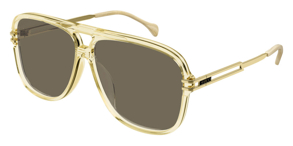 Gucci® GG1105S GUC GG1105S 004 63 - Yellow/Gold Sunglasses