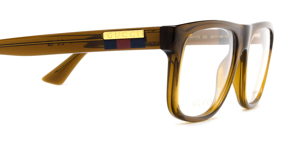 Gucci® GG1117O GUC GG1117O 002 56 - Brown Eyeglasses