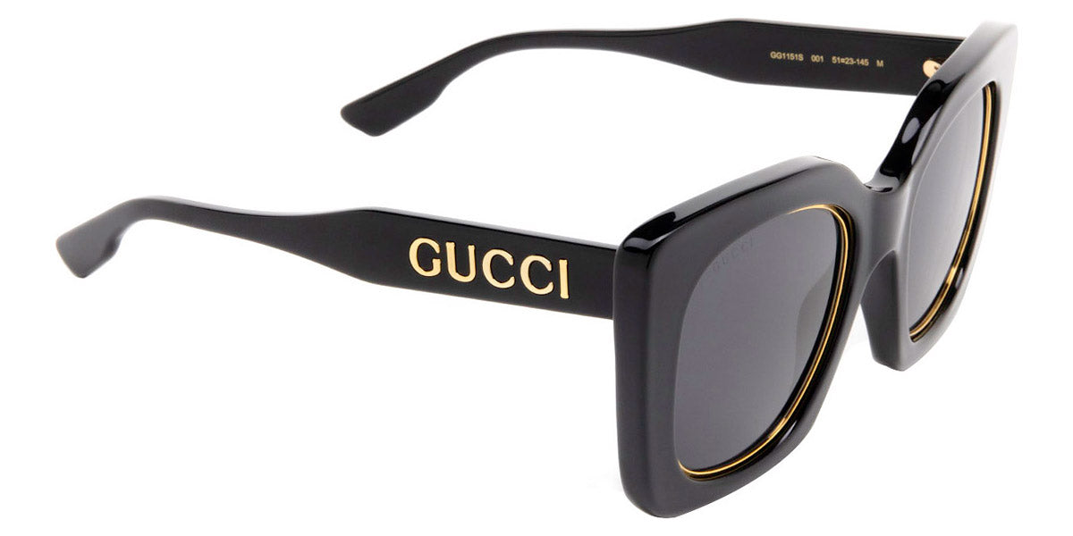 Gucci® GG1151S GUC GG1151S 001 51 - Black Sunglasses