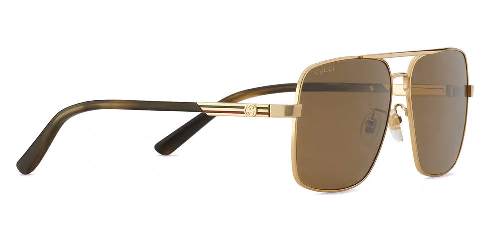 Gucci® GG1289S GUC GG1289S 002 62 - Gold/Havana Sunglasses