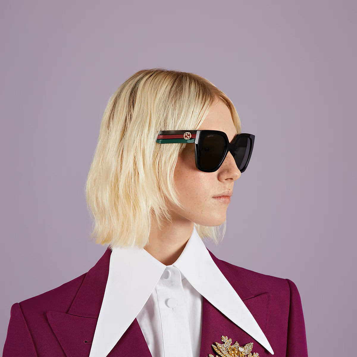 Gucci® GG1300S GUC GG1300S 002 55 - Havana Sunglasses