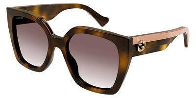 Gucci® GG1300S GUC GG1300S 003 55 - Havana/Crystal Sunglasses