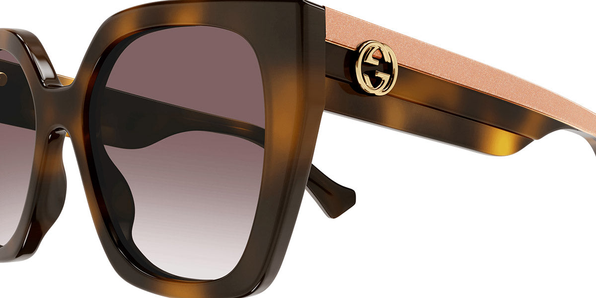 Gucci® GG1300S GUC GG1300S 003 55 - Havana/Crystal Sunglasses