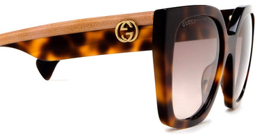 Gucci® GG1300S GUC GG1300S 003 55 - Havana/Crystal Sunglasses