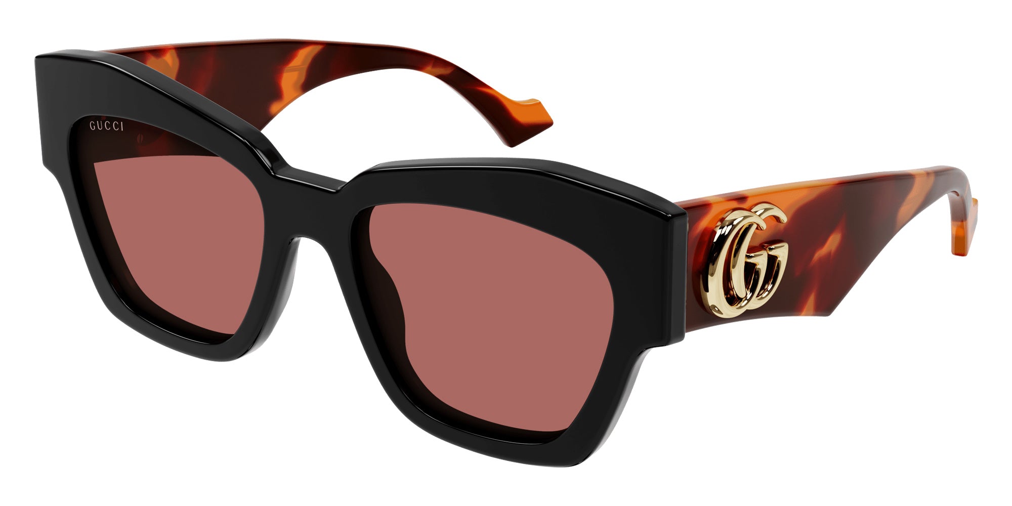 Gucci® GG1422S Sunglasses - Black / Orange