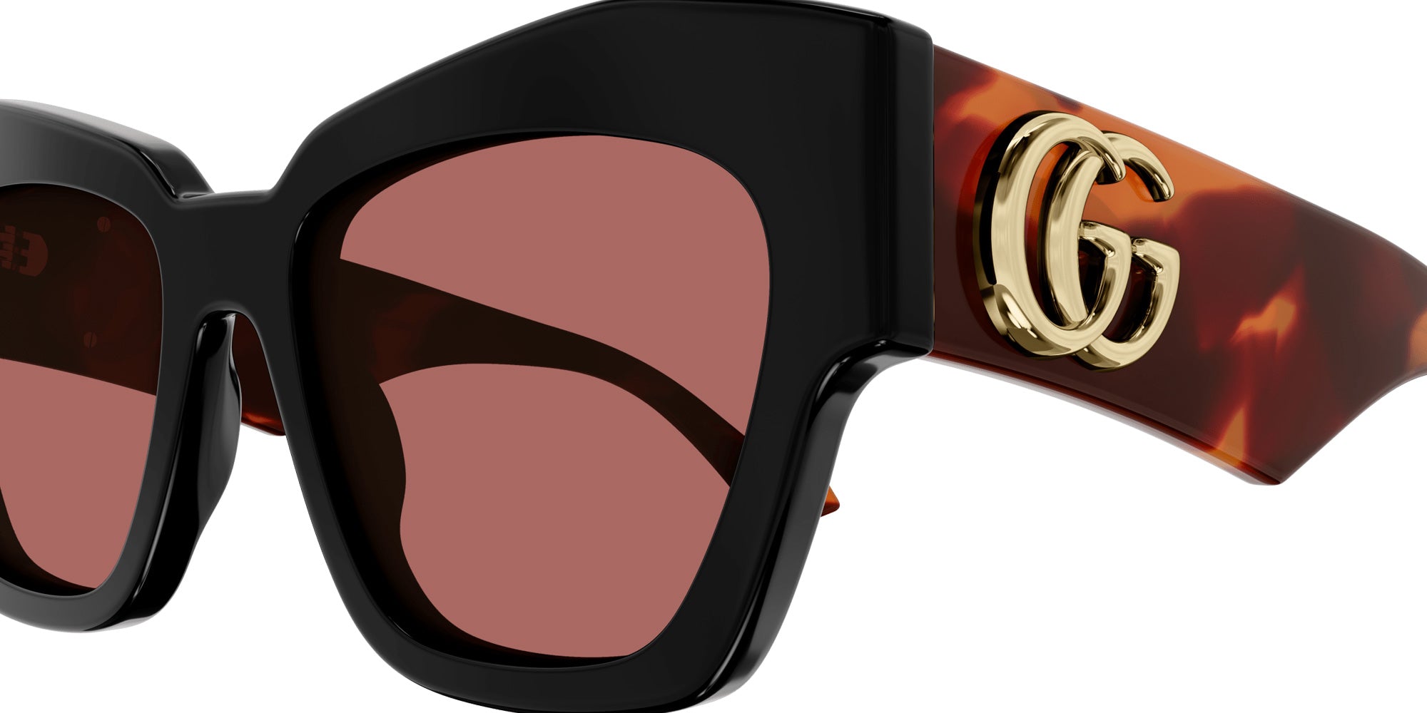 Gucci® GG1422S Sunglasses - Black / Orange