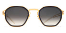 Mykita® GIA MYK GIA A76-Glossy Gold/Milky Indigo / Raw Black Gradient 49 - A76-Glossy Gold/Milky Indigo / Raw Black Gradient Sunglasses