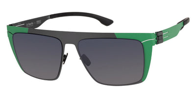 Ic! Berlin® Bibhu 01 Amazon Green Sides-Gun-Metal 56 Sunglasses