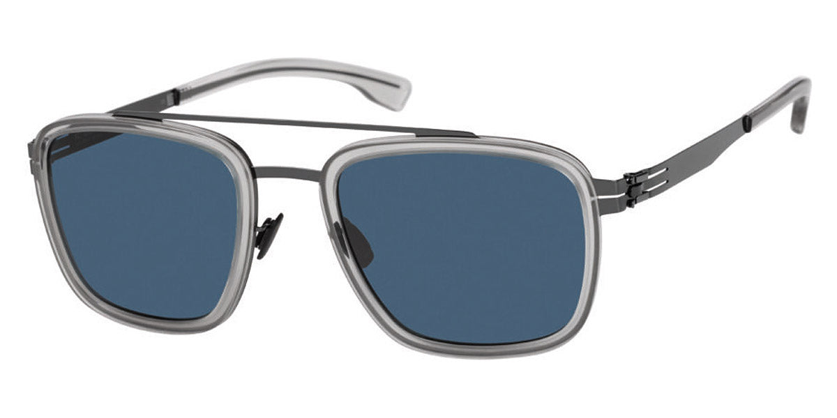 Ic! Berlin® Jacob Gun-Metal-Sky-Grey 52 Sunglasses