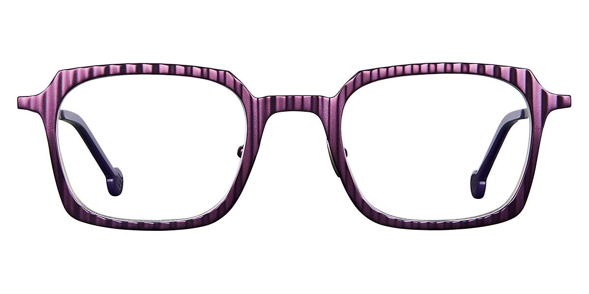L.A.Eyeworks® GRIDDLE LA GRIDDLE 463 48 - Deep Eggplant Satin Eyeglasses