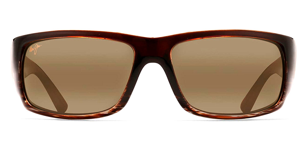 Maui Jim® World Cup H266-01 - Chocolate Stripe Fade / HCL® Bronze Sunglasses