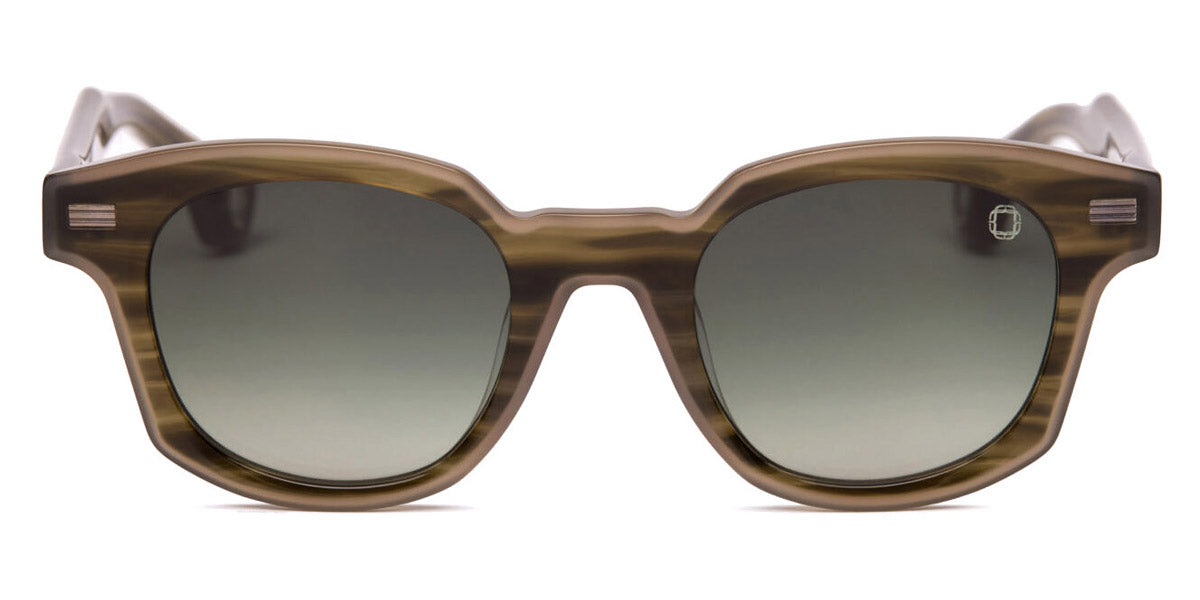 Blake Kuwahara® HAYCOCK SUN BLK HAYCOCK SUN OLIVE HORN 47 - Olive Horn Sunglasses
