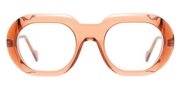 Henau® Flanagan Eyeglasses HEN-FLANAGAN-1H50-51 - Red - Brown Transparent - 1H50