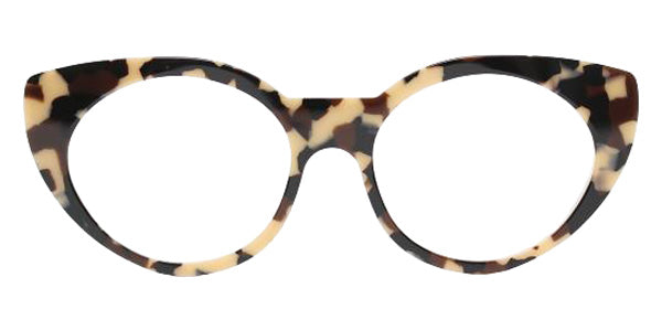 Henau® Murano Eyeglasses HEN-MURANO-0H33-52 - SPOTTED BLACK IVORY/WHITE/LIGHT BROWN