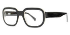 Henau® Zora Eyeglasses HEN-ZORA-A88S-54 - Matt Black/White/Beige - A88S