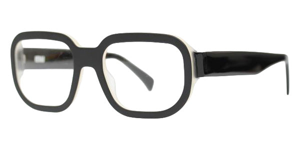 Henau® Zora Eyeglasses HEN-ZORA-A88S-54 - Matt Black/White/Beige - A88S