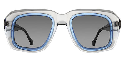 L.A.Eyeworks® HOT TUB LA HOT TUB 759 51 - Deep Freeze with Blue Crystal Insert. Grey Solid Lens Sunglasses