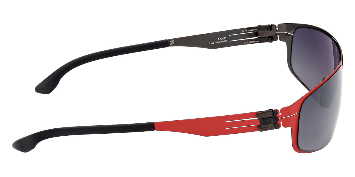 Ic! Berlin® SCOTT IC0063 68B 63 - Lava Gun-Metal Sunglasses