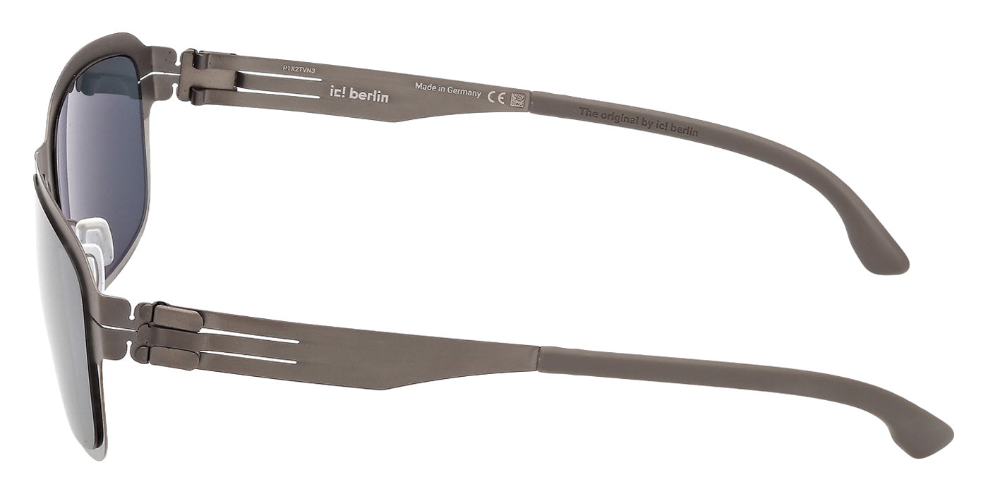 Ic! Berlin® JONTE Sunglasses - Matte Antiqued Dark Nickeltin / Matte Black