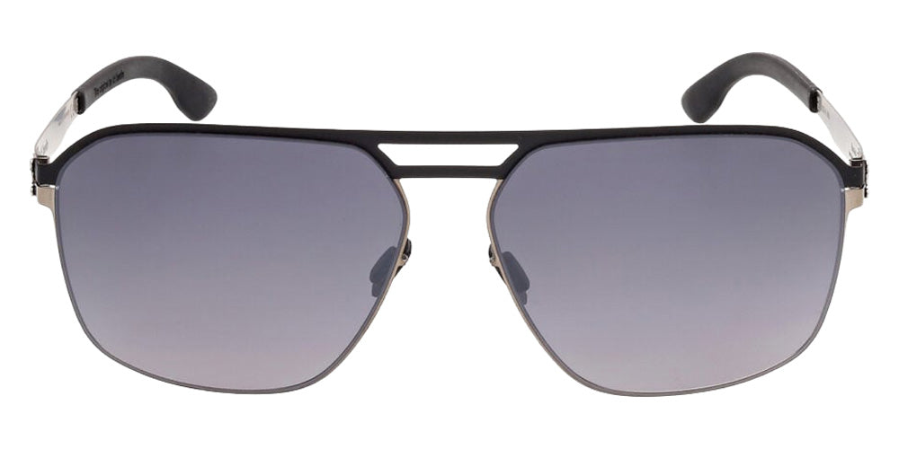Ic! Berlin® Rasmus Sunglasses- 05B - Black/Monocolor / Matte Sandblasted Light Ruthenium