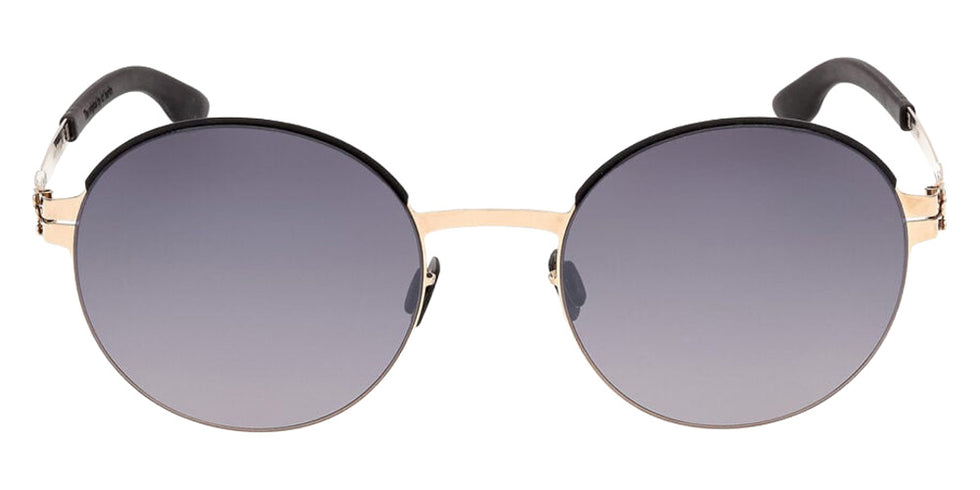 Ic! Berlin® Pina Sunglasses- 05B - Black/Monocolor / Matte Sandblasted Dark Ruthenium