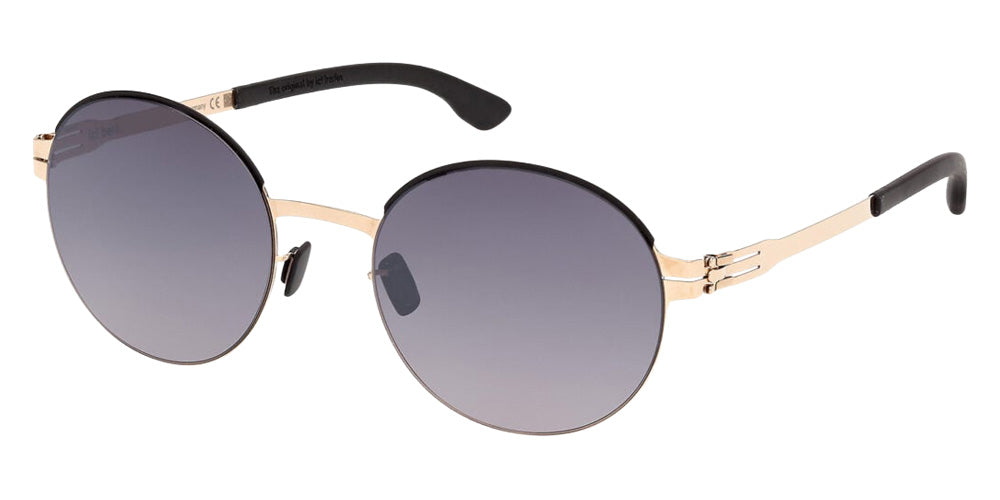Ic! Berlin® Pina Sunglasses- 05B - Black/Monocolor / Matte Sandblasted Dark Ruthenium