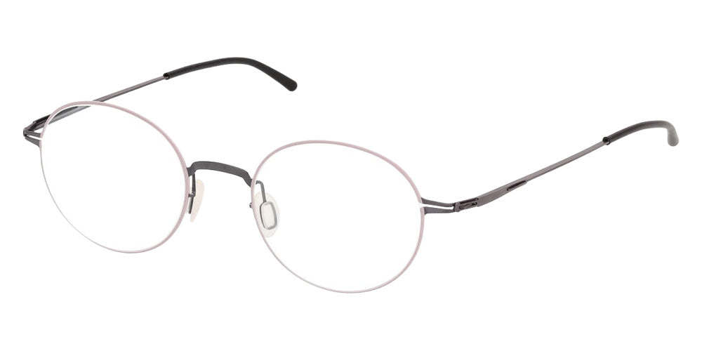 Ic! Berlin® Tao Eyeglasses- 083 - Shiny Sandblasted Rose Gold / White/Horn