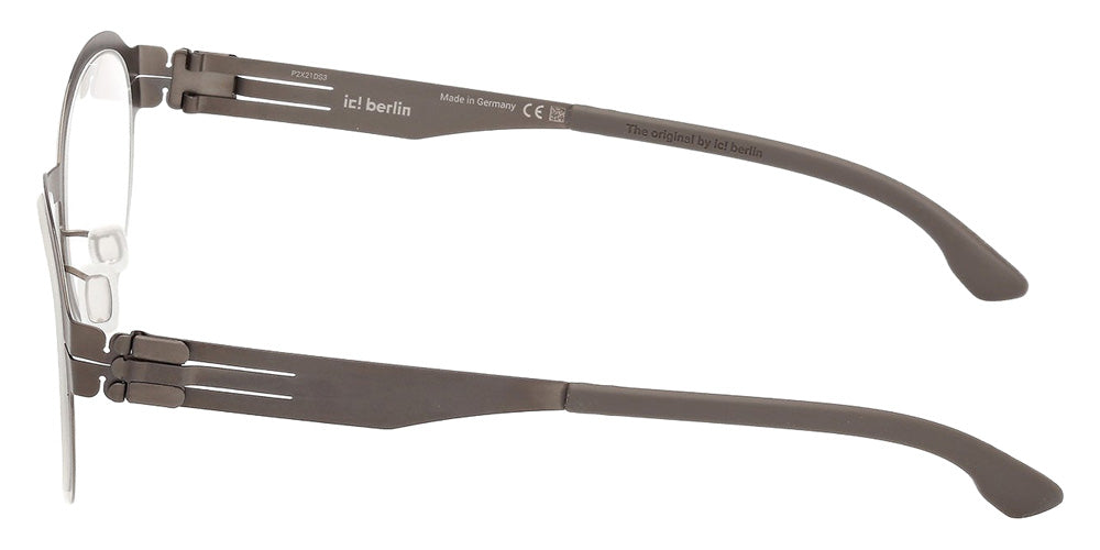 Ic! Berlin® Eike Eyeglasses- 013 - Matte Antiqued Dark Nickeltin / Matte Black